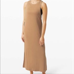Lululemon Athletica Ease of It All Racerback Sleeveless Stone Tan Dress Womens 6